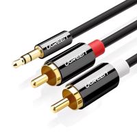 UGREEN AV116 Kabel 3,5 mm Jack na 2RCA (Cinch) 2 m (černý) 052802