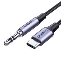 UGREEN AV143 kabel mini jack 3,5 mm AUX na USB-C, 1 m (šedý) 023277