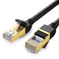 UGREEN NW107 Kruhový síťový kabel Ethernet RJ45, Cat.7, STP, 15 m (černý) 023436