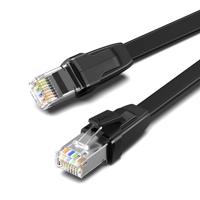 UGREEN NW134 Plochý síťový kabel s kovovými zástrčkami, Ethernet RJ45, Cat.8, U/FTP, 0,5 m (černý) 028133