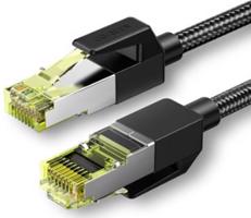 UGREEN NW150 opletený síťový kabel, Ethernet RJ45, Cat.7, F/FTP, 0,5 m (černý) 028144