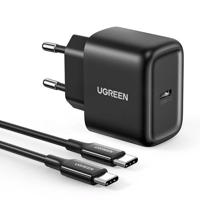 Ugreen Síťová nabíječka USB typu C 25W Power Delivery + kabel USB typu C 2m černý (50581) 6957303804108 6957303804108