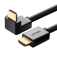 Ugreen úhlový kabel HDMI (90°) 4K 1m černý (HD103) 6957303811724