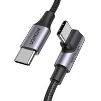 Ugreen US334 USB-C 2.0 (úhlový) / USB-C 2.0 (přímý) 100W PD 1 m kabel - černý 6957303876433