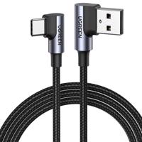 Úhlový kabel USB-C na USB-A 2.0 UGREEN US176, 3A, 3 m (černý) 042376