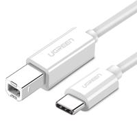 USB 2.0 C-B UGREEN US241 Tiskový kabel 1,5 m (bílý) 029817