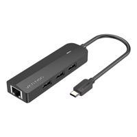 USB-C na 3x USB 2.0, RJ45, Micro USB Vention TGOBB 0,15 m černá