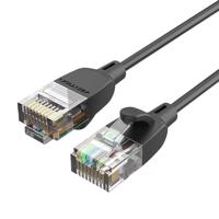 UTP CAT6A Vention IBIBH RJ45 Ethernet 10Gbps 2m černý síťový kabel typu Slim