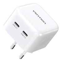 Vention FBPW0-EU USB(C+C) GaN síťová nabíječka (35W/35W) (bílá)