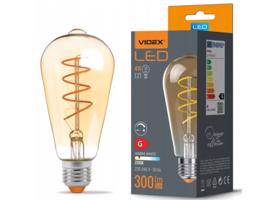 VIDEX LED žárovka filament AMBER - E27 - 4W - ST64 - stmívatelná - teplá bílá