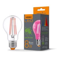 VIDEX LED žárovka GROW PLANT Fytolampa 8W 4xCOB Filament E27 300lm