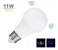 Vipelectro LED žárovka E27 11W s mikrovlným soumrakovým a pohybovým senzorem, CCD, 1055lm Teplá bílá