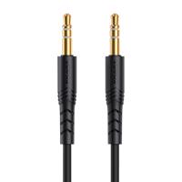 Vipfan L04 1m kabel mini jack 3,5mm AUX, pozlacený (černý) 036869