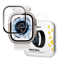 Wozinsky Full Glue Tvrzené sklo pro Apple Watch Ultra 49mm 9H Celoplošné tvrzené sklo s černým rámečkem 5907769320798