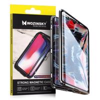 Wozinsky Full Magnetic Case magnetický 360 přední a zadní kryt s integrovaným sklem Samsung Galaxy A72 4G černý-transparentní 5907769317927