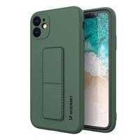 Wozinsky Kickstand Case silikonové pouzdro se stojánkem iPhone 11 Pro tmavě zelené 5907769316777