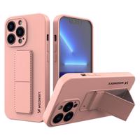 Wozinsky Kickstand Case silikonové pouzdro se stojánkem iPhone 13 mini růžové 5907769318818