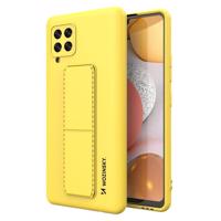 Wozinsky Kickstand Case silikonové pouzdro se stojánkem Samsung Galaxy A42 5G žluté 5907769317330