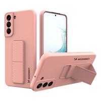 Wozinsky Kickstand Case silikonové pouzdro se stojánkem Samsung Galaxy S22+ růžové 5907769319945