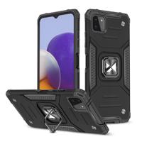 Wozinsky Ring Armor pancéřové hybridní pouzdro + magnetický držák Samsung Galaxy A22 4G černé 5907769318139