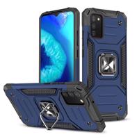 Wozinsky Ring Armor pancéřový hybridní kryt + magnetický držák Samsung Galaxy A03s modrý 5907769319341