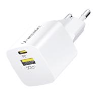 Wozinsky WWCEAC GaN USB-A USB-C 33W síťová nabíječka - bílá 5907769308109 5907769308109